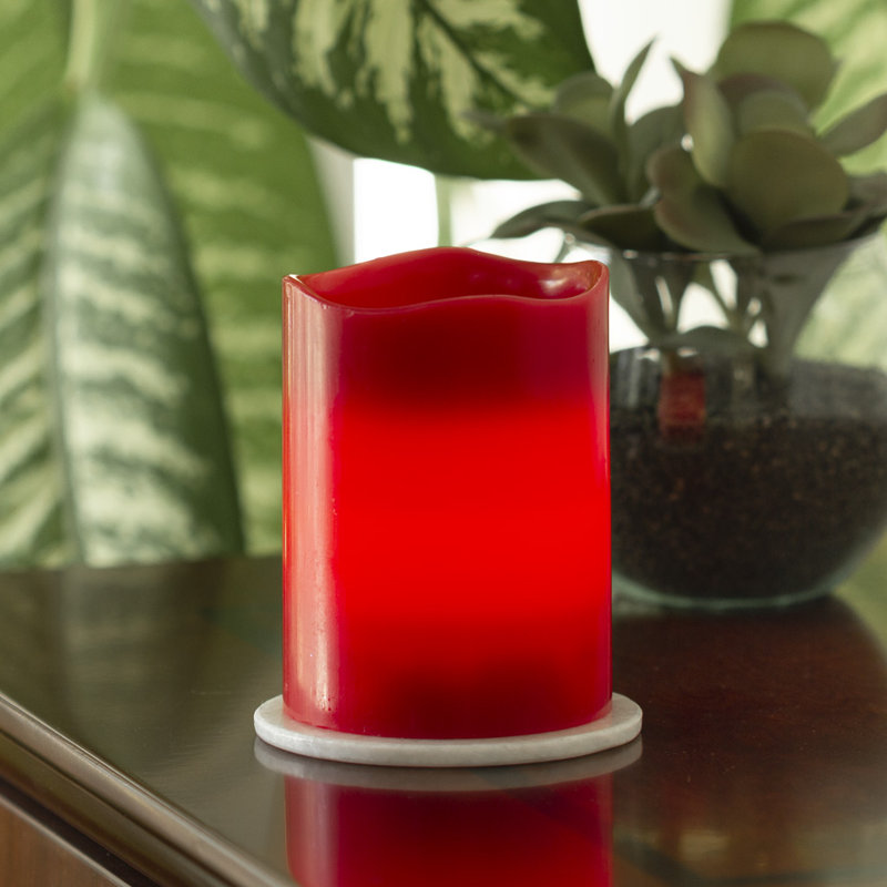 Ebern Designs Unscented Flameless Pillar Candle & Reviews Wayfair